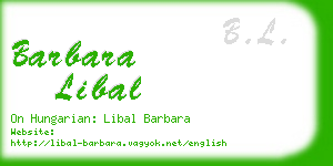 barbara libal business card